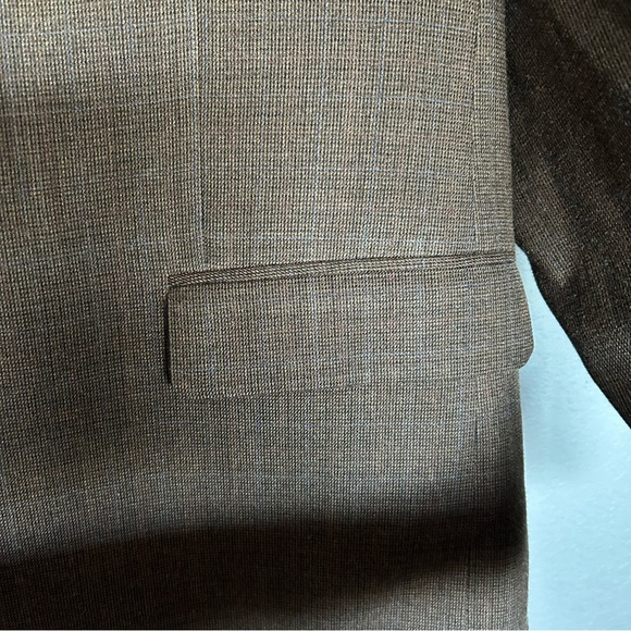 Lauren Ralph Lauren Silk Wool‎ Blend Sports Coat Brown and Blue tweed 46 Regular - Picture 5 of 16